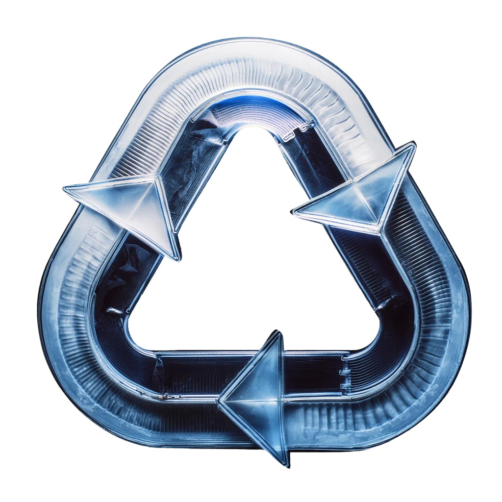 Metafix Metal X-ray recycling symbol